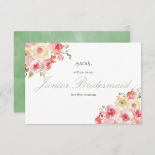 Invitation Blush et Sage Mariage Soyez ma servante d'éducatio