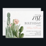 Invitation Blush Floral Cactus Succulents 21e anniversaire<br><div class="desc">Blush Floral Cactus Succulents 21e Anniversaire Invitation Cactus floral moderne et invitation succulente à l'anniversaire mettant en vedette divers plantes et quelques fleurs dans des tons roux ou roses poussiéreux. Idéal pour tous ceux qui recherchent une invitation moderne de 21ème anniversaire sur le thème du cactus. Peut être utilisé pour...</div>