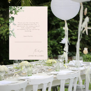 Invitation Blush & Gold Message Ivy Fête des mariées Merci