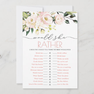 Invitation Blush Green Floral Mariage Voudrait-Elle Plaire