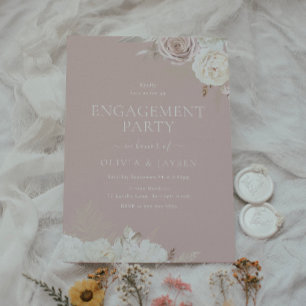 Invitation Blush & Ivory Floral Dusty Pink