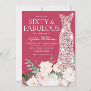 Invitation Blush & Ivory, Rose Gold & Magenta 60e anniversair