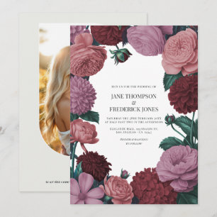 Invitation Blush Mauve, Pêcher Fleur et Velours de Bois de Ro