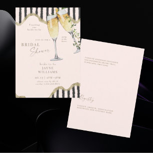 Invitation Blush Party dans la maison Champagne Toast Bridal