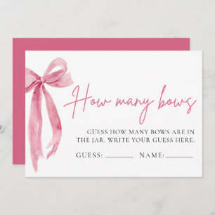 Invitation Blush Pink Bow Devine Combien De Bows Jeu