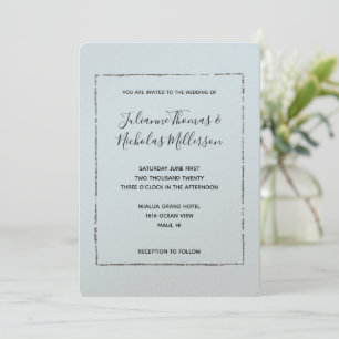 Invitation Blush Pink Gold Simple Chic Wedding Invite