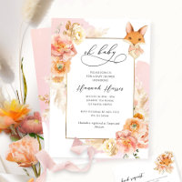 Blush Pink, Peach Floral et Fox Girl Baby shower
