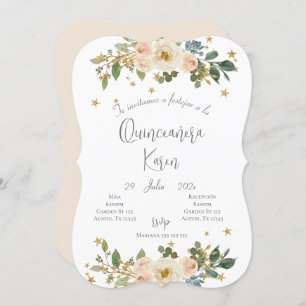 Invitation Blush Pink Quinceanera