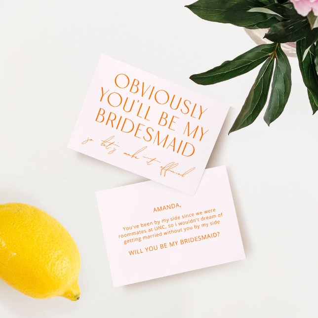 Invitation Blush Pink Serez-Vous Ma Proposition De Femme D'Ac (Créateur téléchargé)