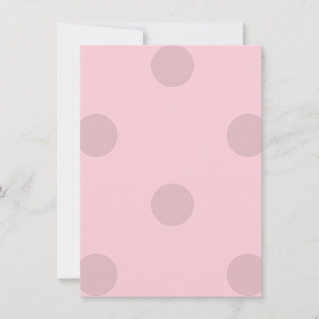 Invitation Blush Rose à pois  (Devant)