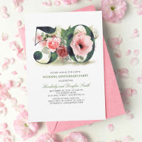 Blush rose floral 50e anniversaire de mariage