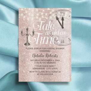 Invitation Blush Rose Gold Tale aussi vieux que Time Fête des