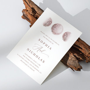 Invitation Blush rose mystique lune élégant mariage délicat