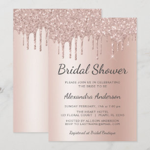 Invitation Blush Rose - Rose Gold Mariage Civil