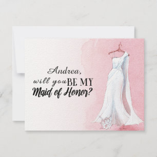 Invitation Blush sera-tu ma femme de Mariage d'honneur ?