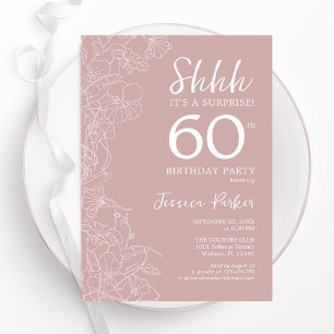 Invitation Blush Surprise 60e anniversaire