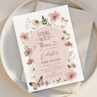 Blush Wildflower Young Wild Trois 3e Anniversaire 