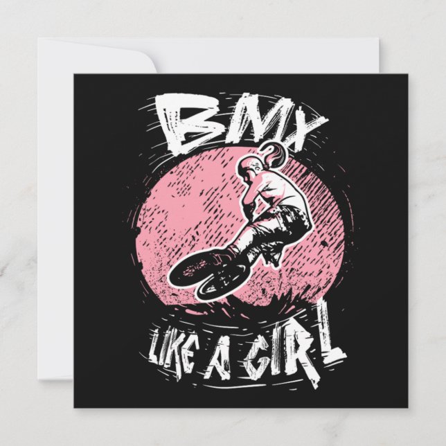 Invitation BMX Comme Une Fille (Devant)
