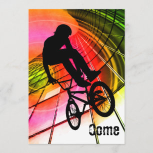 Invitation BMX dans les lignes et les cercles