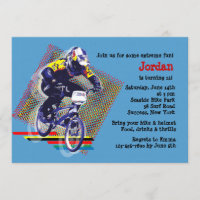BMX emballant l'invitation