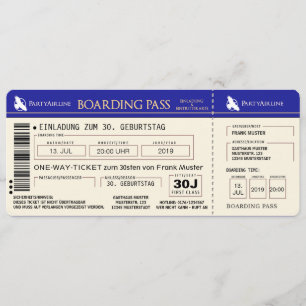 INVITATION BOARDING PASS