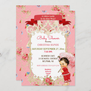 Invitation Boardwalk Victoriana Beach Baby shower d'été