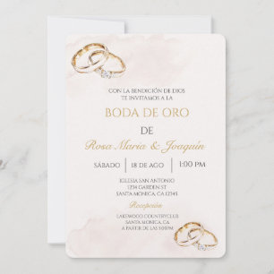 Invitation Boda de oro éditable
