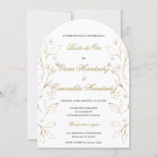 Invitation Boda de oro éditable