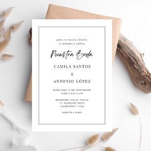 Invitation Boda minimaliste moderne Mariage espagnol