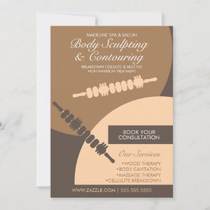 Invitation Body Contouring Corps Sculpting Massage Flyers