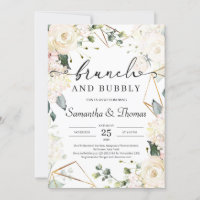 Bohème blanc roses eucalyptus brunch or