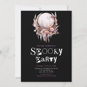 Invitation Bohême Crystal Ball Witch Magick Halloween Party