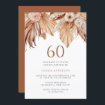 Invitation Bohème Floral Terracotta Boho 60e anniversaire<br><div class="desc">Bohème Floral Terracotta Boho 60e Invitation Anniversaire Voir la collection correspondante dans Niche et Nest Store Merci beaucoup</div>