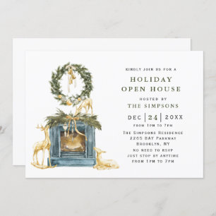 Invitation Bohème Noël Composition Déjeuner de vacances