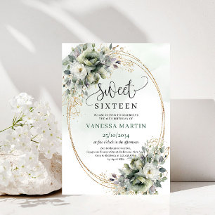 Invitation Bohème pour un Sweet Sixteen au thème d