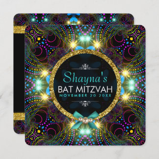 Invitation Bohême Princesse Jolie lumière Bat mitzvah