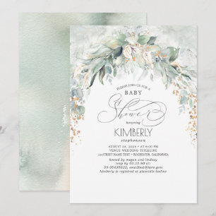 Invitation Bohème verdure Baby shower d'été romantique