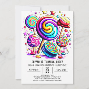 Invitation Bohemian Candy Online Anniversaire