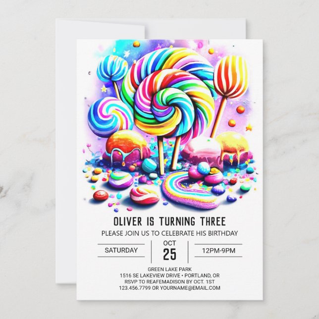 Invitation Bohemian Candyland Printemps (Devant)