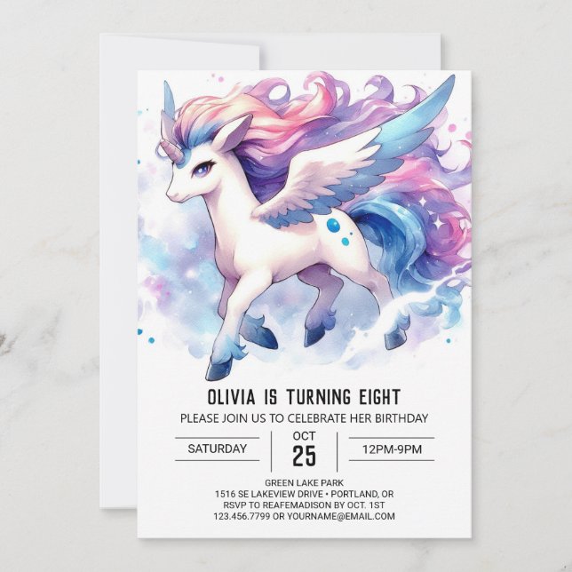 Invitation Bohemian Editable Horse Anniversaire (Devant)