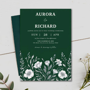 Invitation Bohemian Luxury Emerald Green Automne Mariage