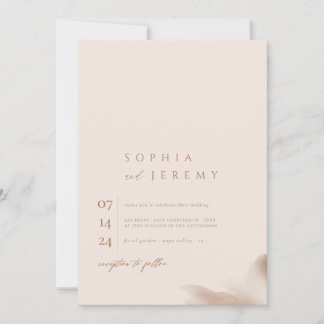 Invitation Bohemian Soft Natural Pastel Photo Arch Mariage