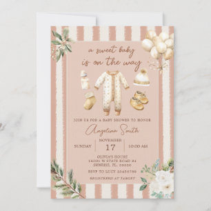 Invitation Boho A Sweet Baby est en chemin Baby shower
