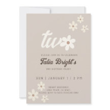 Invitation Boho Anniversaire Fleur de Marguerite N