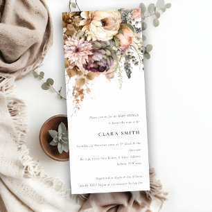 Invitation Boho Aquarelle Automne Baby shower de Bunal Floral