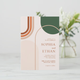 Invitation Boho Arc Abstrait