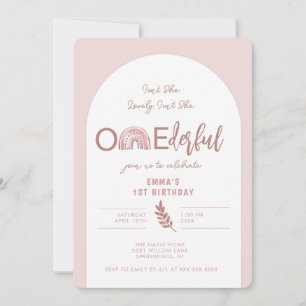 Invitation Boho Arc Arc rose Arc Onederday