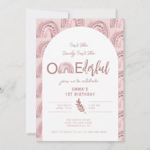 Invitation Boho Arc Arc rose Arc Onederday
