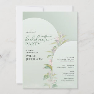 Invitation Boho arc eucalyptus verdure fleurs rousses rustiqu