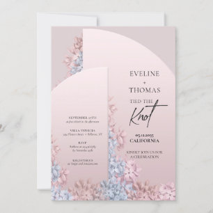 Invitation Boho arch cadre hyacinths ressort floral noeud